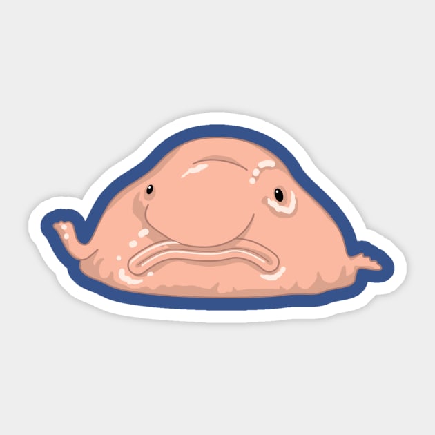 Blob Fish Sticker by DeepFriedArt